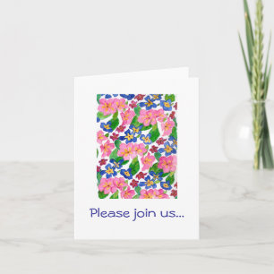 Primroses Invitation Notecard