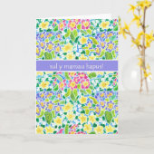 Primroses Moederdag Kaart, Welsh Greeting Kaart (Gele Bloem)