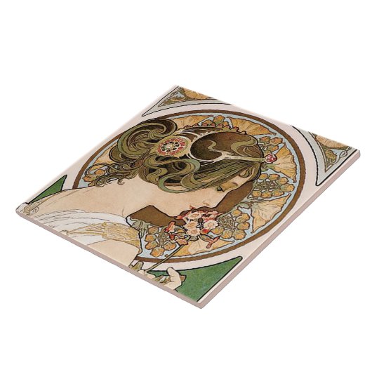 Primroses, Mucha Tegeltje (Zijkant)