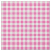 Primroses Pink and White Check Gingham Pattern Stof (Close Up)