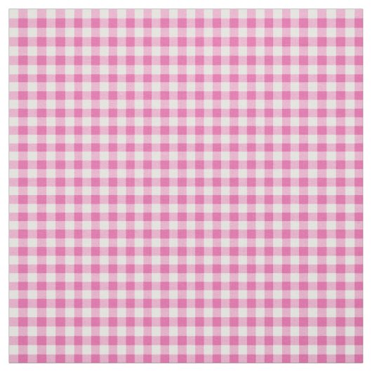 Primroses Pink and White Check Gingham Pattern Stof (Swatch)