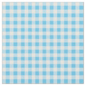Primroses Sky Blue en White Check Gingham Pattern Stof (Close Up)
