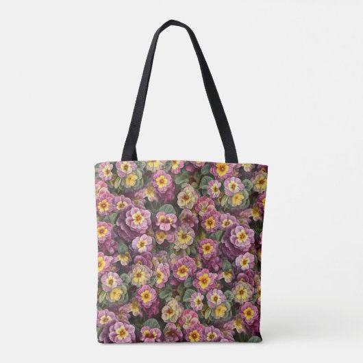  primrozenpatroon tote bag (Achterkant)