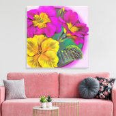 Primula canvas — handomdragerafdrukken (Insitu (Woonkamer))