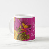 Primula floral art Wonderful Wife mauve mok (Voorkant links)