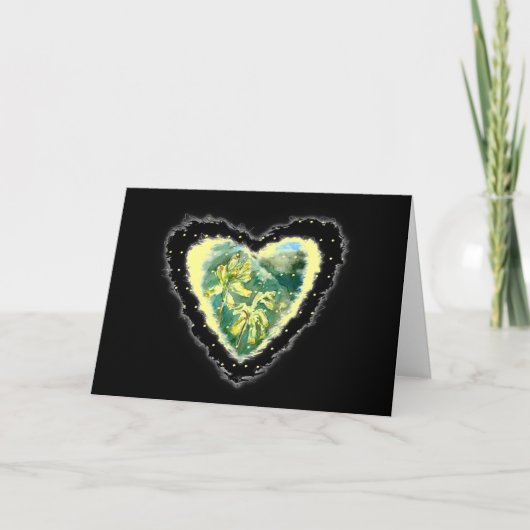 Primula Heart Romance Valentijn Love Kaart (Voorkant)