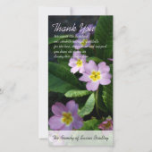 Primula Lente Bloemen 2 Condoleance Dankkaart Bedankkaart (Voorkant)