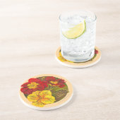 Primula primrose-schilderij zandsteen onderzetter (Zijkant)