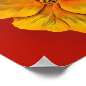 Primula rood en geel botanisch poster met fijne ku (Hoek)