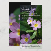 Primula Spring Flowers 2 Sympathy Thank You Card Bedankkaart (Voorkant / Achterkant)