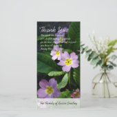 Primula Spring Flowers 2 Sympathy Thank You Card Bedankkaart (Staand voorkant)
