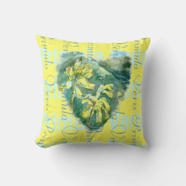 Primula Veris op Gele Cowslipharten 2 design Kussen