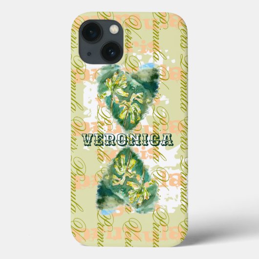 Primula Veris Sand Timer Hearts Name Case-Mate iPhone Case (Achterkant)