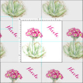 Primula waterverf botanische kunst naam stof (Delen)