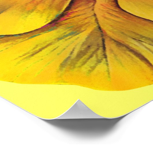 Primula yellow fine art botanische poster print (Hoek)