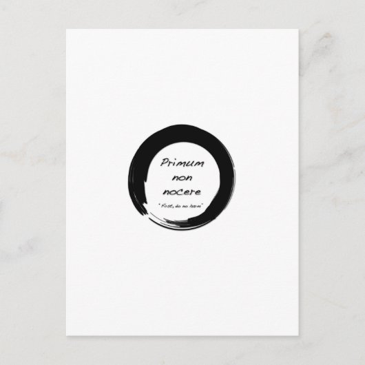 Primum Non Nocere Briefkaart (Voorkant)