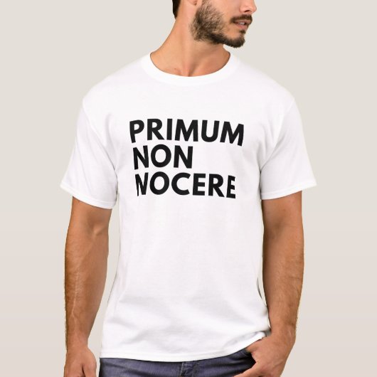 Primum Non Nocere Nurse's Hippocratische eed T-shirt (Voorkant)