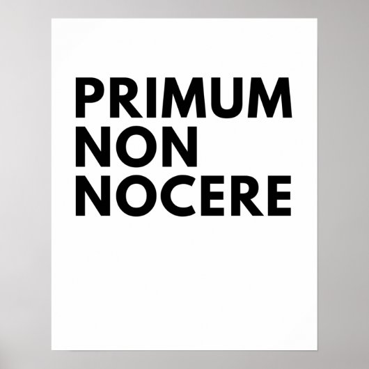 Primum Non Nocere The Nurse's Hippocratische eed Poster (Voorkant)