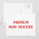 Primum non nocere - Zuerst einmal nicht schaden Briefkaart (Voorkant / Achterkant)