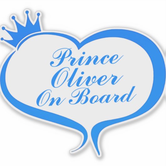 Prince aan boord van de auto sticker (Voorkant)