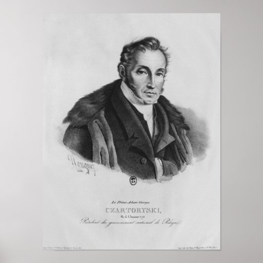 Prince Adam George Czartoryski, 1831 Poster (Voorkant)