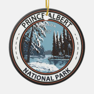 Prince Albert National Park Canada Winter Badge Keramisch Ornament