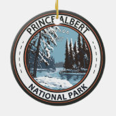 Prince Albert National Park Canada Winter Badge Keramisch Ornament (Achterkant)