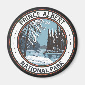 Prince Albert National Park Canada Winter Badge Magneet (Voorkant)
