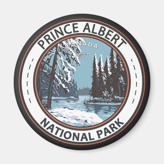 Prince Albert National Park Canada Winter Badge Magneet (Voorkant)