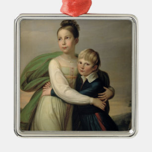 Prince Albrecht en Princess Louise, c.1817 Metalen Ornament