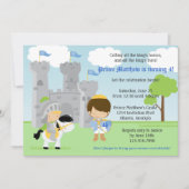 Prince and Knight Kids Birthday Party Invitation Kaart (Voorkant)