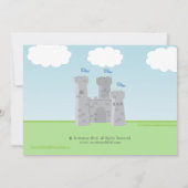 Prince and Knight Kids Birthday Party Invitation Kaart (Achterkant)