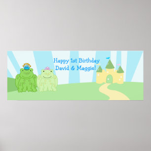 Prince and Princess Banner Gepersonaliseerd Poster