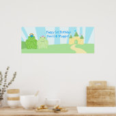 Prince and Princess Banner Gepersonaliseerd Poster (Keuken)