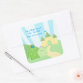 Prince and Princess Frog SQUARE Favor Sticker (Envelop)