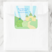 Prince and Princess Frog SQUARE Favor Sticker (Tas)