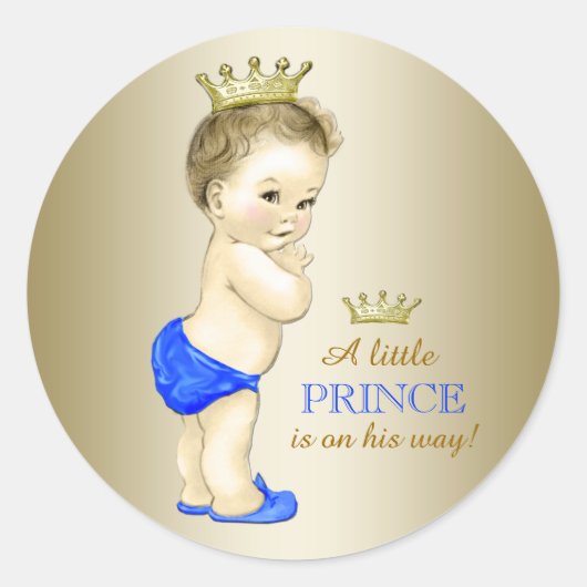 Prince Baby Borrel Ronde Sticker (Voorkant)