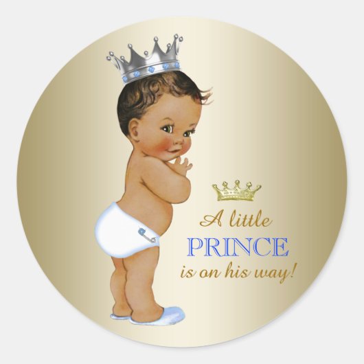 Prince Baby Borrel Ronde Sticker (Voorkant)