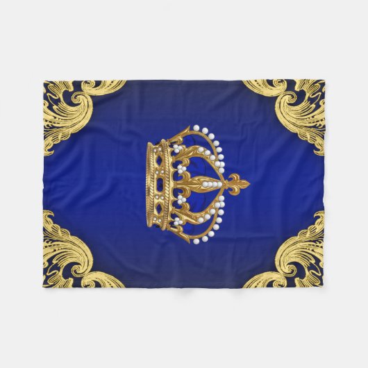 Prince Baby Boy Blanket Fleece Deken (Voorkant (Horizontaal))