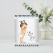 Prince Baby Boy Shower Kaart (Staand voorkant)