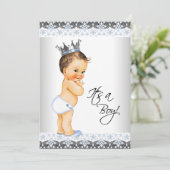  Prince Baby Boy Shower Kaart (Staand voorkant)