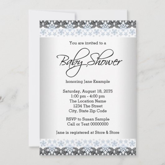 Prince Baby Boy Shower Kaart (Achterkant)