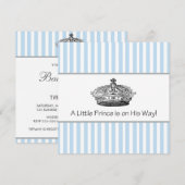Prince Baby Boy Shower Kaart (Voorkant / Achterkant)