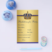 Prince Baby shower Advice Predication Game Kaarten (Enkel)