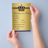 Prince Baby shower Advice Predication Game Kaarten (Hand)