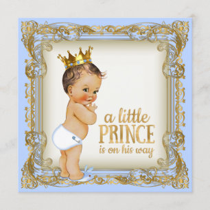 Prince Baby shower Baby Blue Kaart