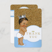 Prince Baby shower bedankkaarten Bedankkaart (Voorkant / Achterkant)