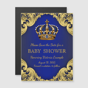 Prince Baby shower Bewaar de datum Briefkaart magn