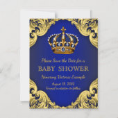 Prince Baby shower Bewaar de datum Briefkaart magn (Voorkant)