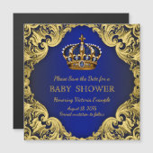 Prince Baby shower Bewaar de datum Briefkaart magn (Voorkant / Achterkant)